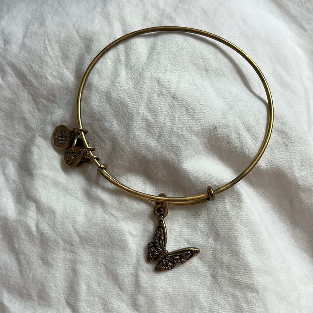 Alex and Ani butterfly charm bracelet